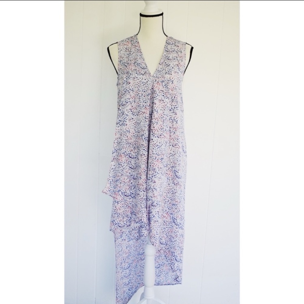 BCBGMaxAzria Cascading dress Sheer Lilac